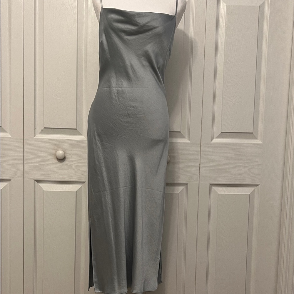 Express Strapless Gray Dress